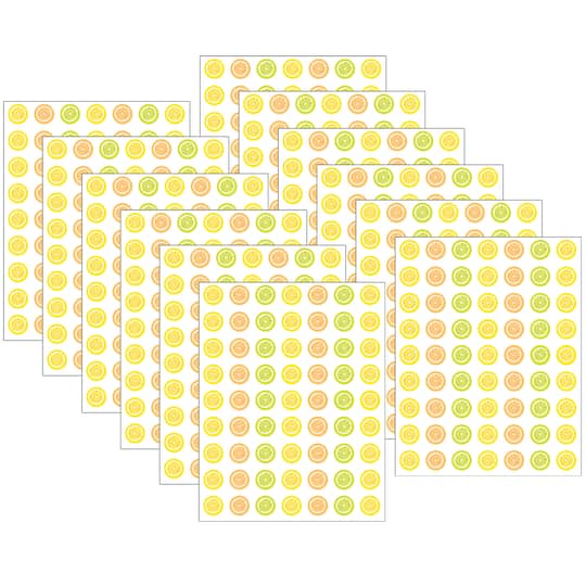 Teacher Created Resources Mini Lemon Zest Stickers, 12 Packs of 378